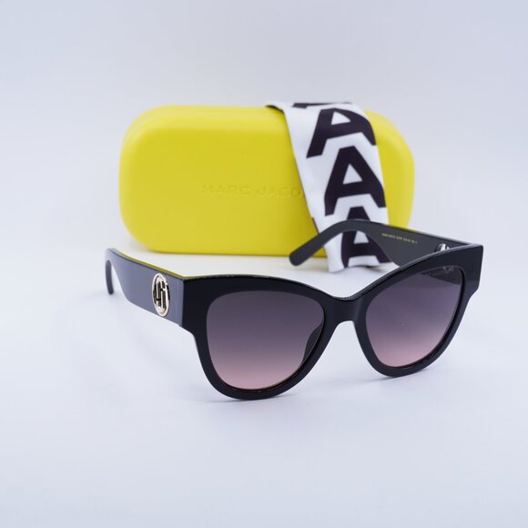 Marc Jacobs MARC 697/S 0807 FF Cat Eye Sunglasses - Black\Violet Gradient - Picture 5 of 9